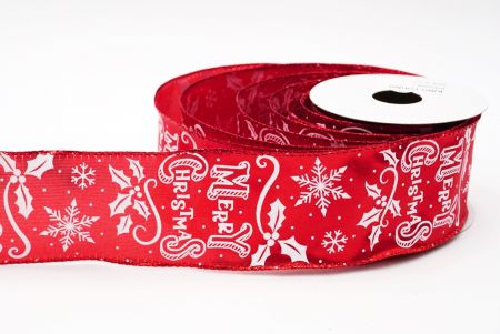 Merry Christmas Style Wired Ribbon